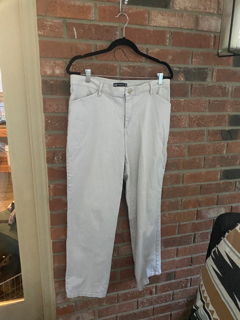 Lee Relaxed Fit Khaki Straight Leg Pants